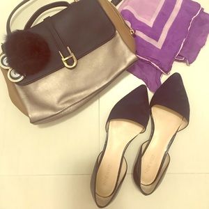 Nine West Navy Pointed-Toe Flats ✨